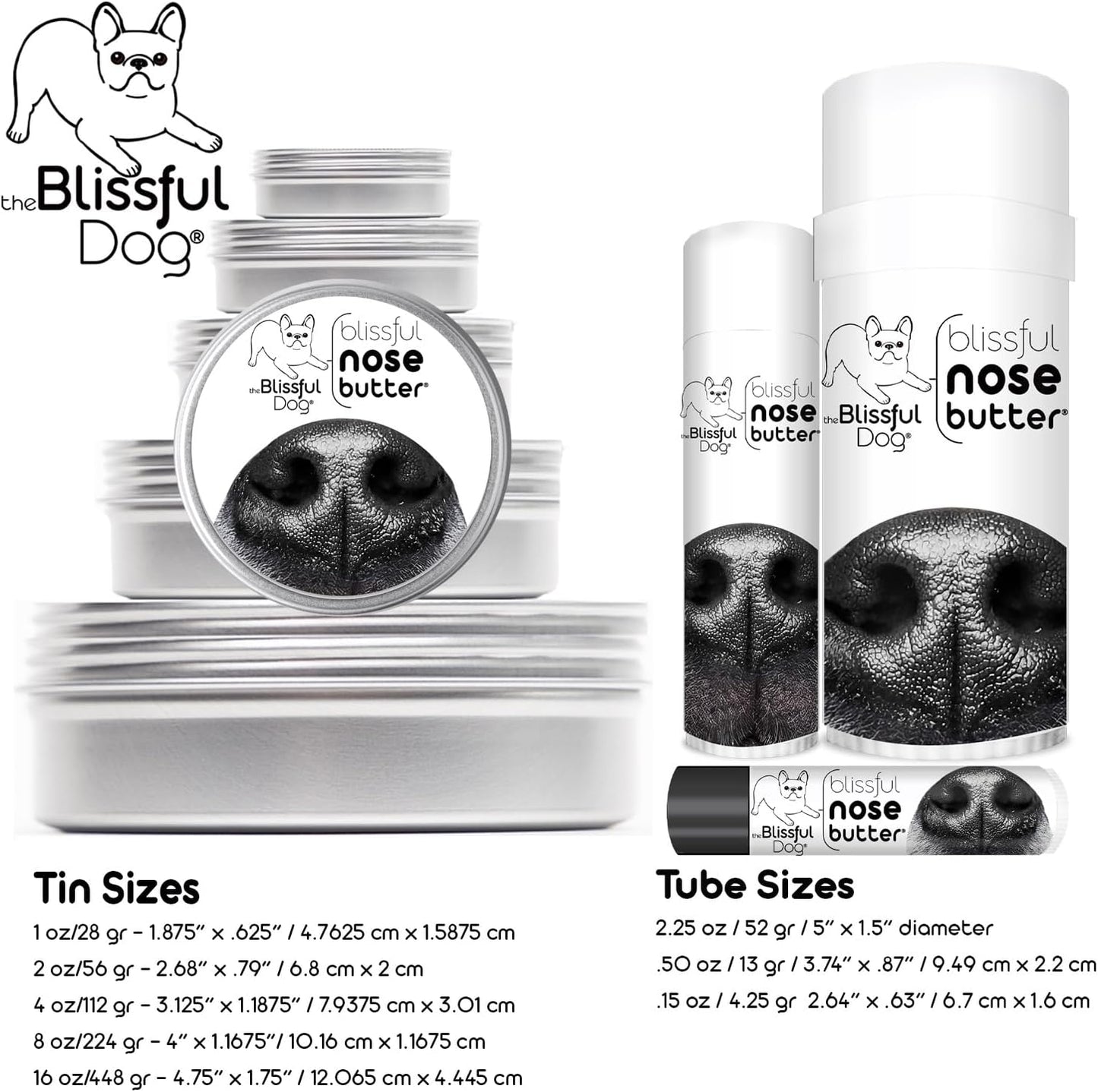 The Blissful Dog Cane Corso Nose Butter for Dry, Cracked Skin, Lick-Safe Dog Nose Balm with Moisturizing Shea Butter, Almond, Olive, and Essential Oils, Pet Supplies, Uncented, 8 oz.