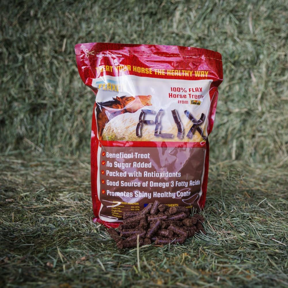 Flix 9 lb, 100% Flaxseed Healthy Treats for Horses, High in Omega-3