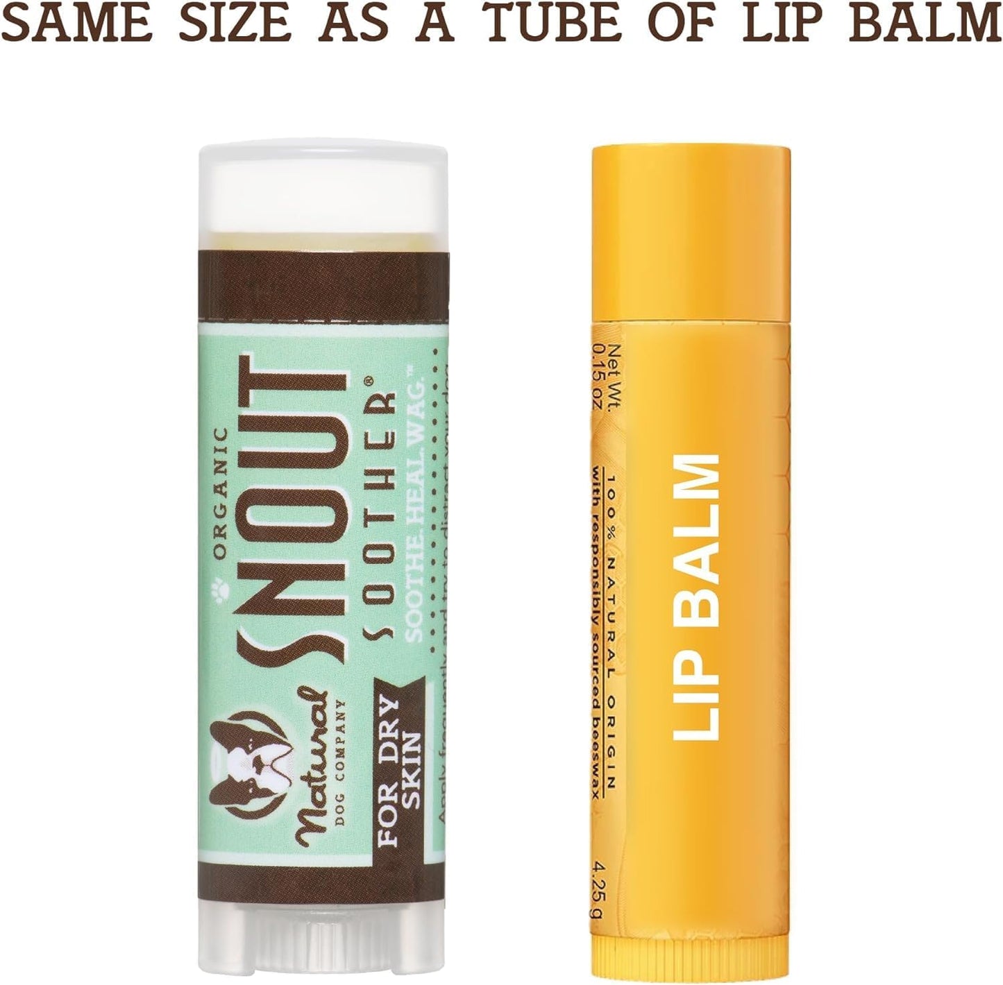 Natural Dog Company Snout Soother Balm Bundle, with 4 Travel Sticks (0.15 oz Each), Wax for Dry, Cracked Noses, Heals & Moisturizes with Shea Butter & Coconut Oil, Lick-Safe Nose Butter, Made in USA