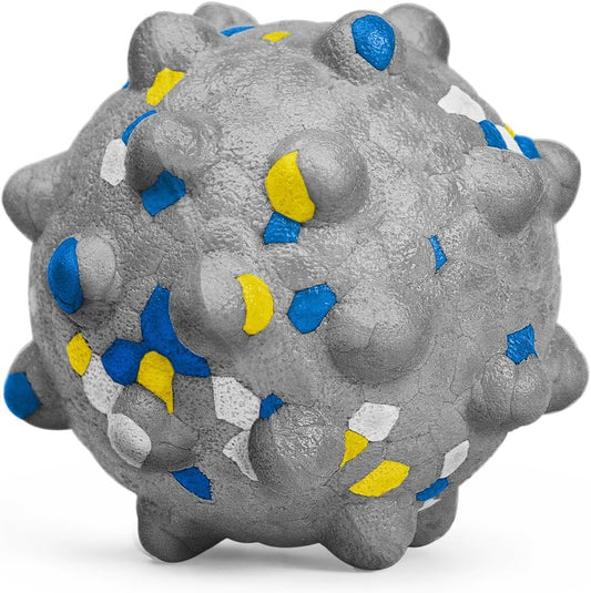 1.96'' Dog Balls for Dogs Aggressive Chewers Indestructible Tennis Durable Bouncy Interactive Dog Toy Balls for Fetch Game Floating Training(Grey Small)